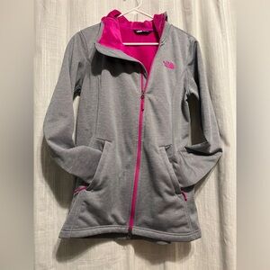 North Face jacket size M, gray and hot pink, great condition, no wear